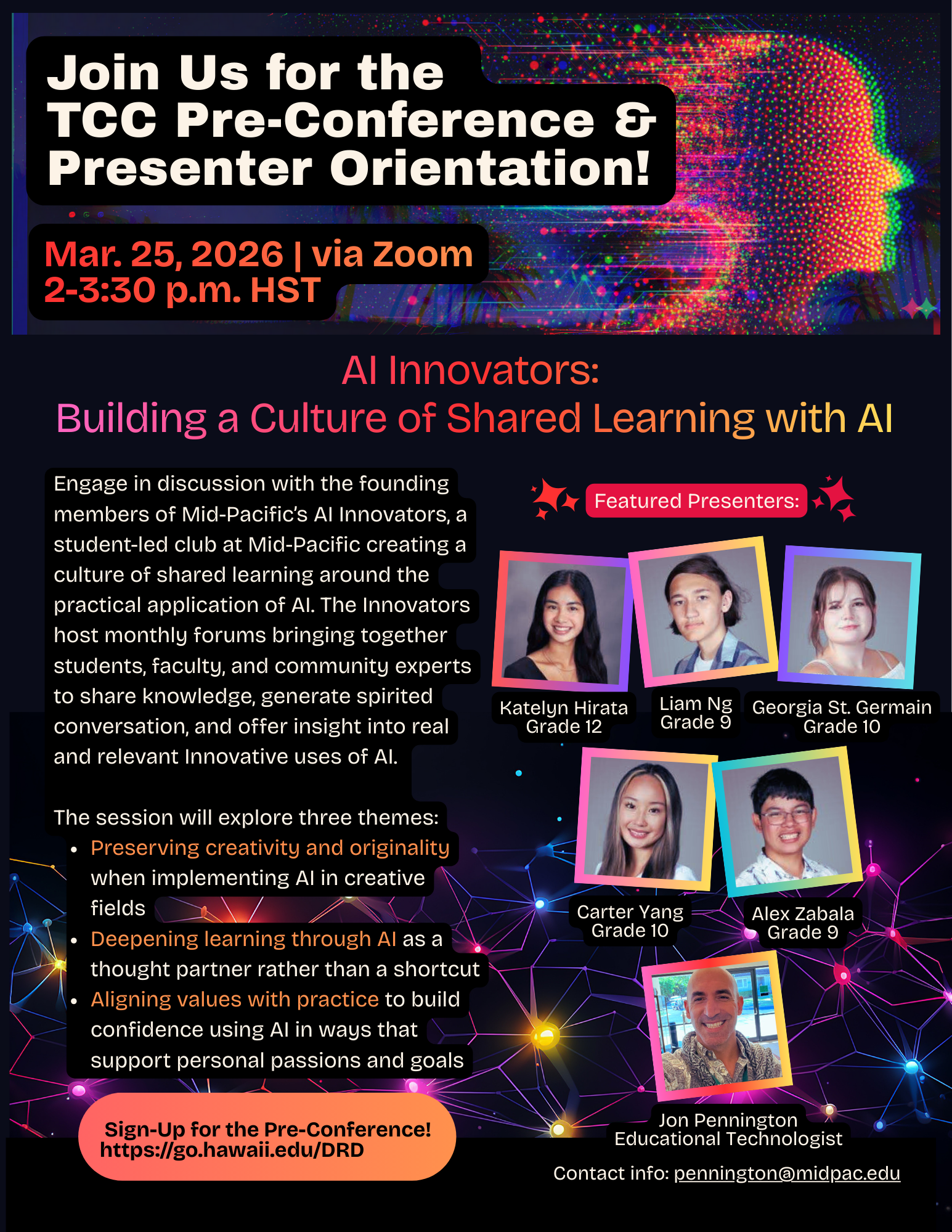 Pre-Conference and Presenter Orientation Flyer